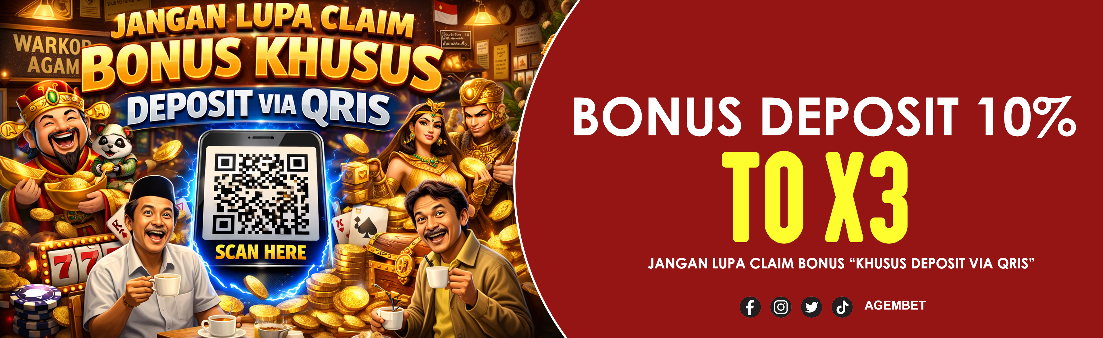 BONUS DEPOSIT 10% SETIAP HARINYA